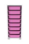 Hanah Home Armario Multiusos Blanco y Rosa